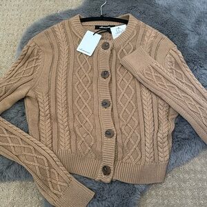 Olivaceous Cable Cardigan